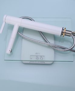 Biela kúpeľňová batéria s odnímateľným ramenom - Frap Y1011