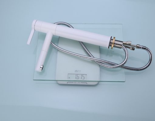 Biela kúpeľňová batéria s odnímateľným ramenom - Frap Y1011