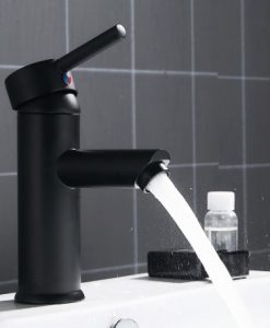 Čierna umývadlová batéria do kúpeľne - HB32