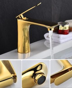 Zlatá minimalistická kúpeľňová batéria – YSBF6