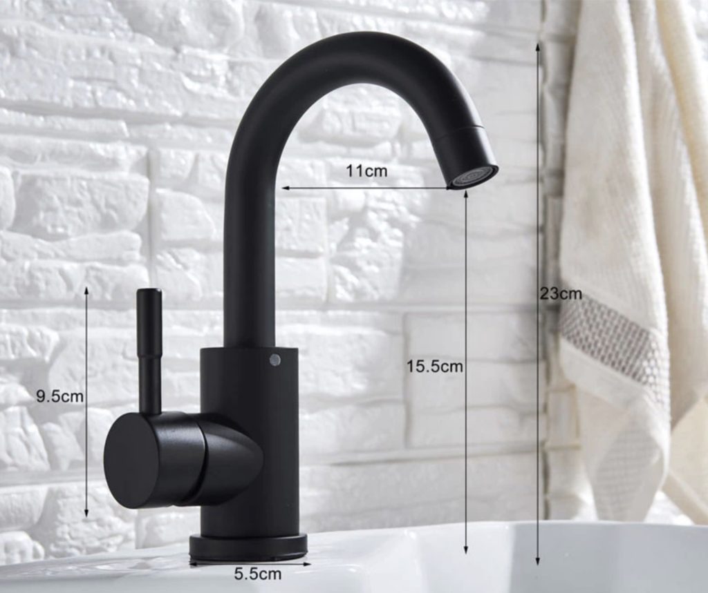 Čierna umývadlová batéria s minimalistickým dizajnom – HW21