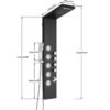 Čierny sprchový panel LD350 - 5 Masážnych Trysiek