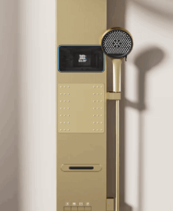 Zlatý sprchový set s displejom – Tilva