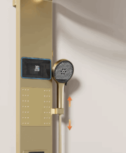 Zlatý sprchový set s displejom – Tilva