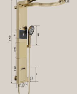 Zlatý sprchový set s displejom – Tilva