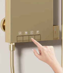 Zlatý sprchový set s displejom – Tilva