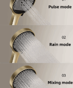 Zlatý sprchový set s displejom – Tilva
